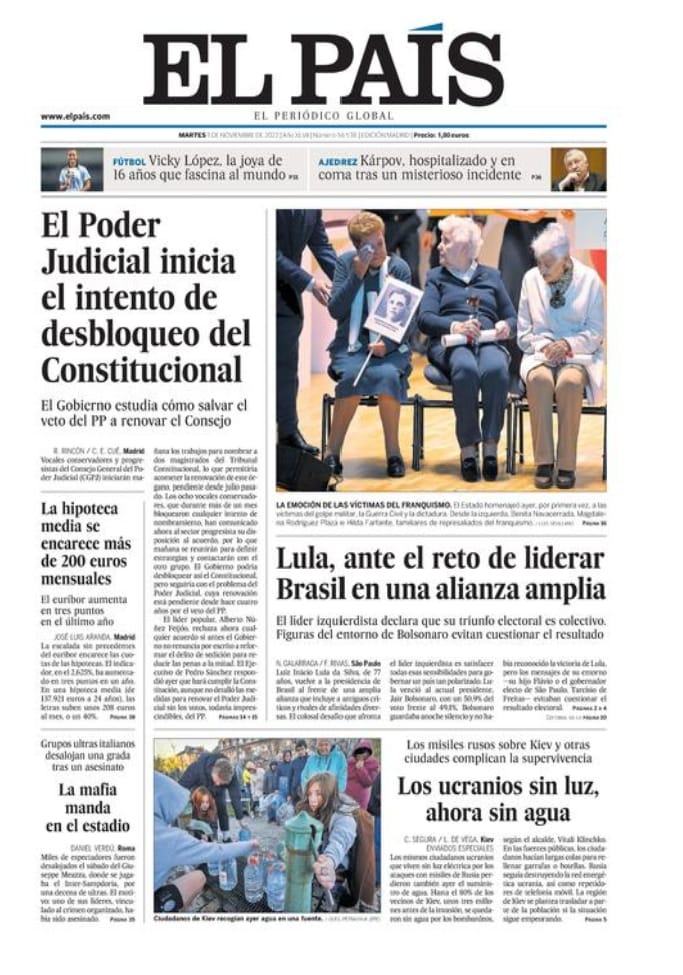 Portada El País_01-11-2022